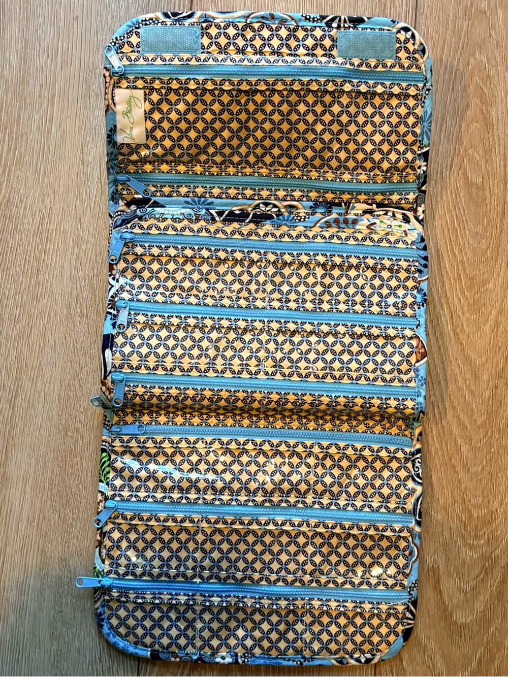 Vera Bradley Quilted Floral Travel Jewelry Organizer - Blue Multi - Picture 5 of 6